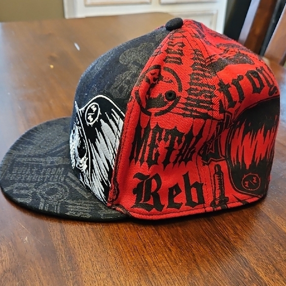 Metal Mulisha Black and Red Graphic Hat - Picture 3 of 6